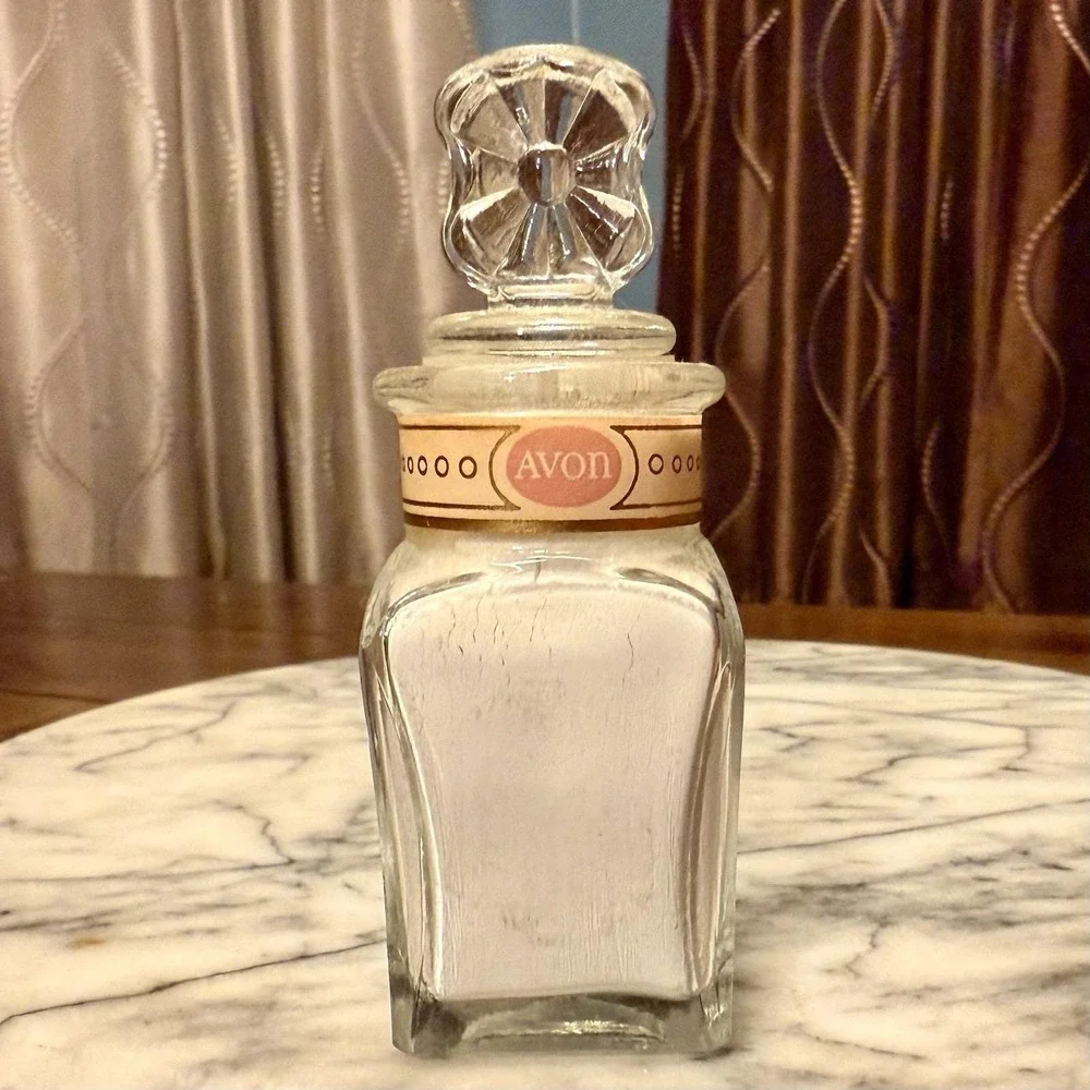 NEW! Vintage 1961 AVON 75th Anniversary Lavender Sachet Powder Jar BOX‎ 1886